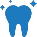 Sparkling tooth icon